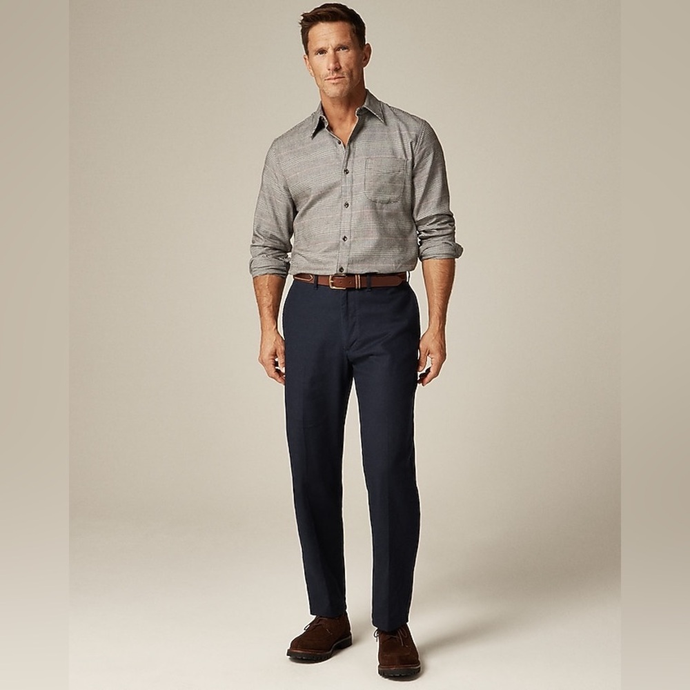J. Crew Men's Cotton -Cashmere Blend Checkered Shirt - Picture 3 of 9